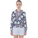 Flowers Pattern Floral Pattern Women s Tie Up Sweat View1