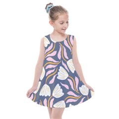 Flowers Pattern Floral Pattern Kids  Summer Dress