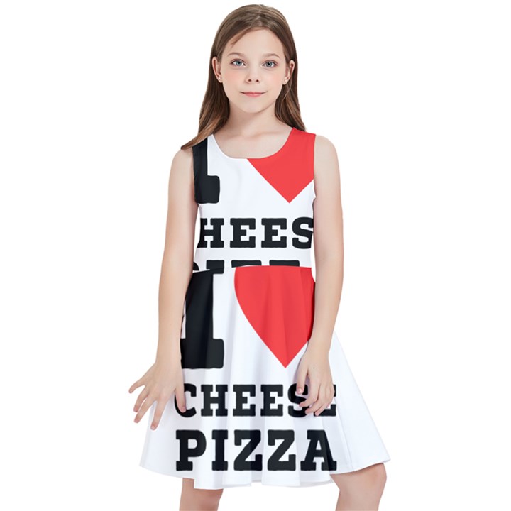 I love cheese pizza Kids  Skater Dress