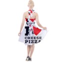 I love cheese pizza Halter Party Swing Dress  View2