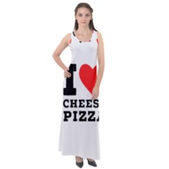 I Love Cheese Pizza Sleeveless Velour Maxi Dress by ilovewhateva