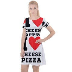 I Love Cheese Pizza Cap Sleeve Velour Dress  by ilovewhateva