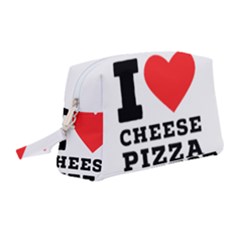 I Love Cheese Pizza Wristlet Pouch Bag (medium) by ilovewhateva