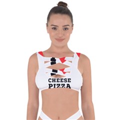 I Love Cheese Pizza Bandaged Up Bikini Top by ilovewhateva