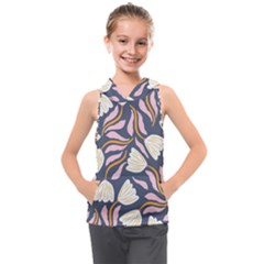 Flowers Pattern Floral Pattern Kids  Sleeveless Hoodie by Vaneshop