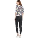 Flowers Pattern Floral Pattern Quarter Sleeve Blouse View2