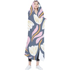 Flowers Pattern Floral Pattern Wearable Blanket by Vaneshop