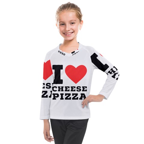 I Love Cheese Pizza Kids  Long Mesh Tee by ilovewhateva