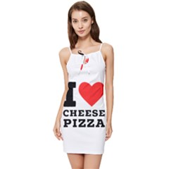 I Love Cheese Pizza Summer Tie Front Dress by ilovewhateva