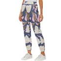 Flowers Pattern Floral Pattern Women s Cropped Drawstring Pants View2