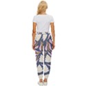 Flowers Pattern Floral Pattern Women s Cropped Drawstring Pants View4