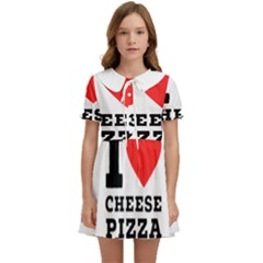 I Love Cheese Pizza Kids  Sweet Collar Dress by ilovewhateva