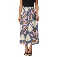 Flowers Pattern Floral Pattern Classic Midi Chiffon Skirt