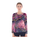 Pink Texture Resin Women s Long Sleeve Tee View1