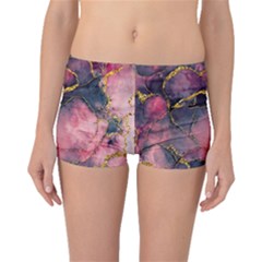 Pink Texture Resin Boyleg Bikini Bottoms by Vaneshop