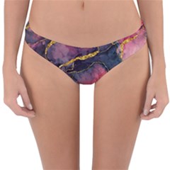 Pink Texture Resin Reversible Hipster Bikini Bottoms by Vaneshop