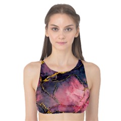 Pink Texture Resin Tank Bikini Top by Vaneshop