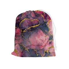 Pink Texture Resin Drawstring Pouch (xl)