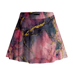 Pink Texture Resin Mini Flare Skirt