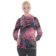 Pink Texture Resin Women s Hooded Pullover by Vaneshop