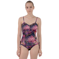 Pink Texture Resin Sweetheart Tankini Set by Vaneshop