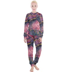 Pink Texture Resin Women s Lounge Set