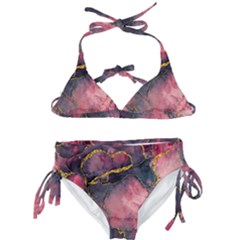 Pink Texture Resin Kids  Classic Bikini Set by Vaneshop