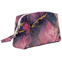 Pink Texture Resin Wristlet Pouch Bag (large)