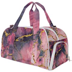 Pink Texture Resin Burner Gym Duffel Bag by Vaneshop