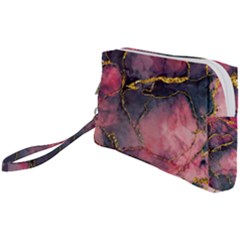 Pink Texture Resin Wristlet Pouch Bag (small)