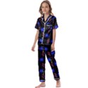 Background Pattern Graphic Kids  Satin Short Sleeve Pajamas Set View1