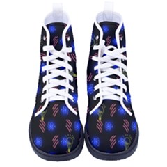 Background Pattern Graphic Men s High-top Canvas Sneakers by Vaneshop