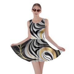 Pattern Gold Marble Skater Dress by Vaneshop