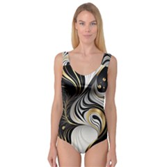 Pattern Gold Marble Princess Tank Leotard  by Vaneshop