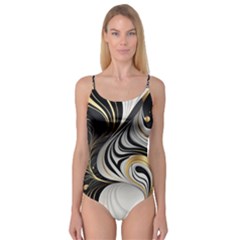 Pattern Gold Marble Camisole Leotard  by Vaneshop