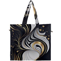 Pattern Gold Marble Canvas Travel Bag by Vaneshop