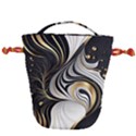 Pattern Gold Marble Drawstring Bucket Bag View2