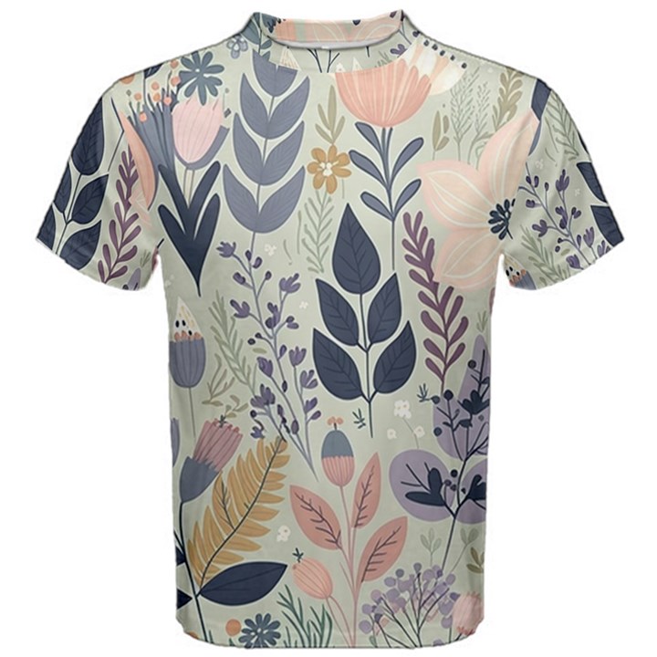 Flower Floral Pastel Men s Cotton Tee