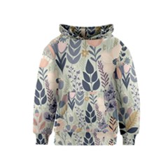 Flower Floral Pastel Kids  Pullover Hoodie by Vaneshop