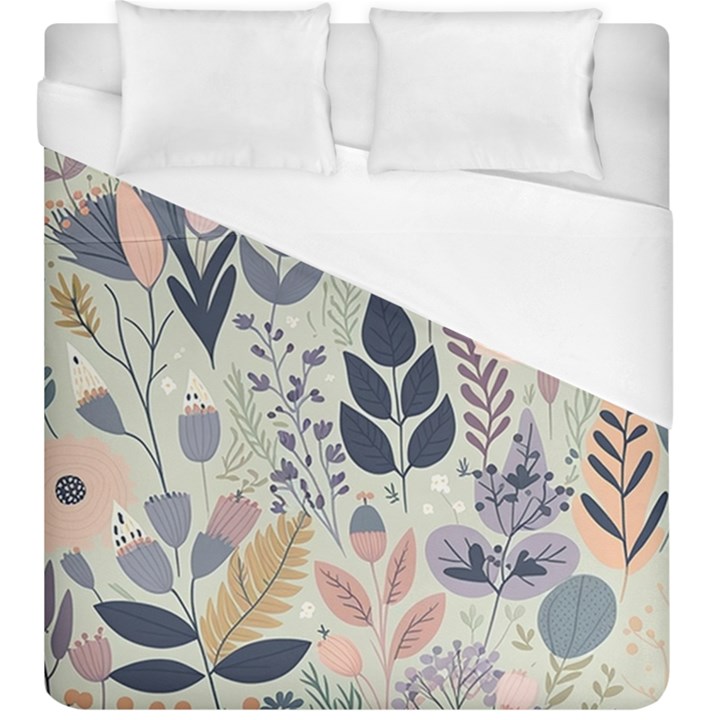 Flower Floral Pastel Duvet Cover (King Size)