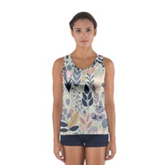 Flower Floral Pastel Sport Tank Top  by Vaneshop