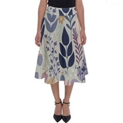 Flower Floral Pastel Perfect Length Midi Skirt by Vaneshop