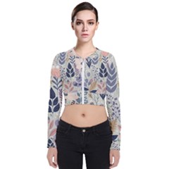 Flower Floral Pastel Long Sleeve Zip Up Bomber Jacket by Vaneshop