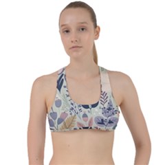 Flower Floral Pastel Criss Cross Racerback Sports Bra by Vaneshop