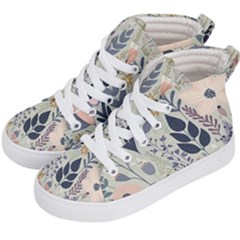 Flower Floral Pastel Kids  Hi-top Skate Sneakers by Vaneshop