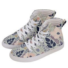 Flower Floral Pastel Women s Hi-top Skate Sneakers by Vaneshop