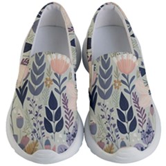 Flower Floral Pastel Kids Lightweight Slip Ons by Vaneshop