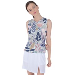 Flower Floral Pastel Women s Sleeveless Sports Top by Vaneshop