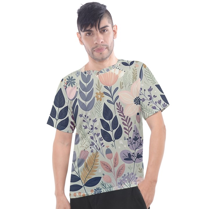 Flower Floral Pastel Men s Sport Top