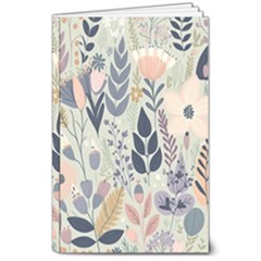 Flower Floral Pastel 8  X 10  Softcover Notebook